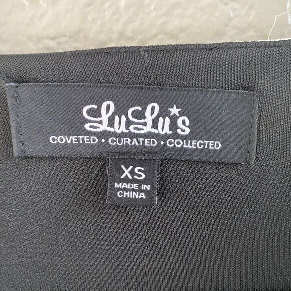 Lulus Maxi Dress XS Black Wondrous Water Lilies Floral Long Sleeve Boho resort - Picture 10 of 16